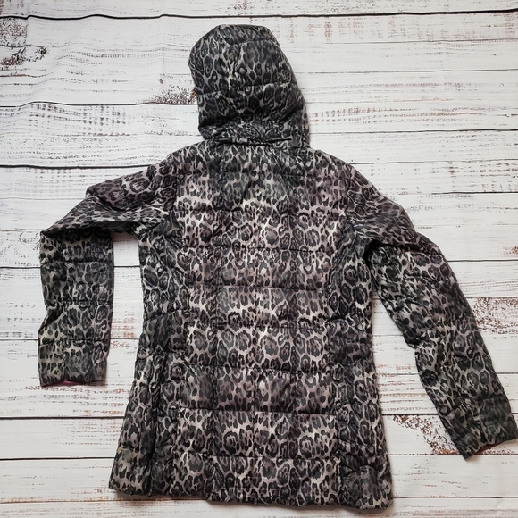 Down puffer jacket with hood 🐆 Leopard Print - Nuage Sport - Medium - Picture 2 of 10